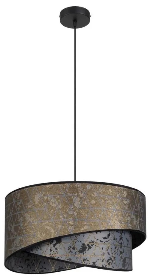 Belis Lustr na lanku REZO 1xE27/60W/230V šedá/zlatá BE0538