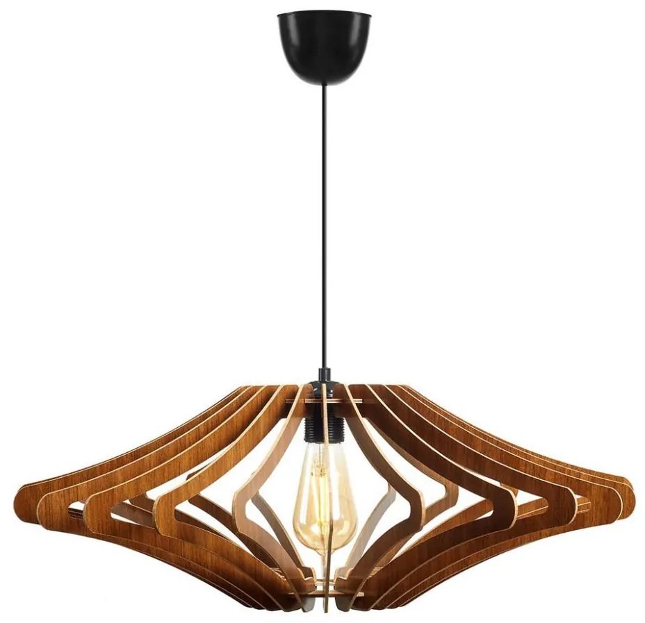Asir Lustr na lanku 1xE27/60W/230V hnědá pr. 59 cm AS0267