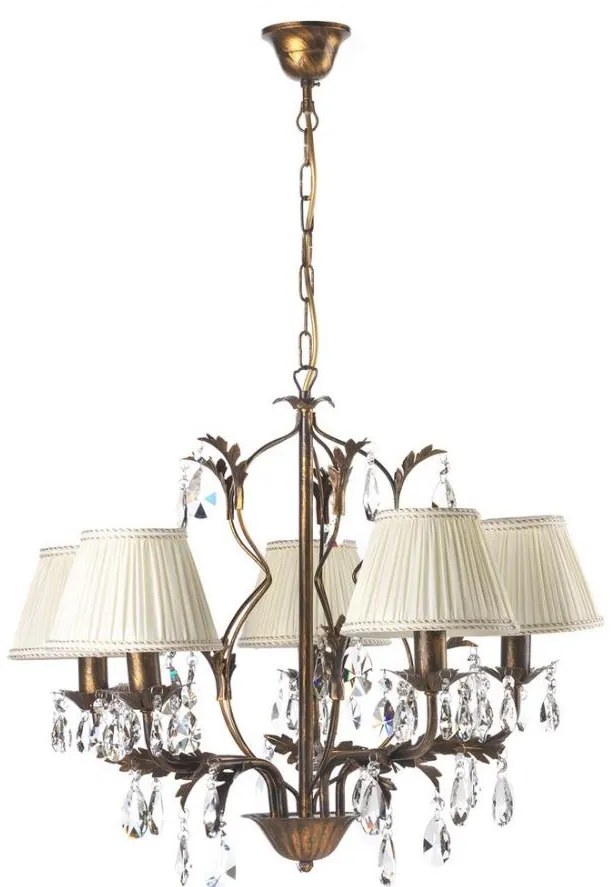 ONLI ONLI - Lustr na řetězu KAREN 5xE14/6W/230V bronzová OL0069