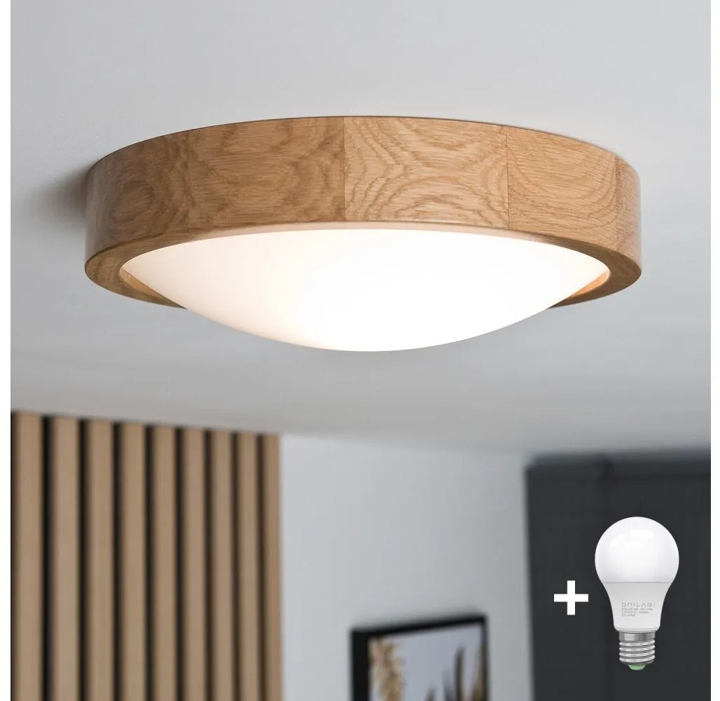 Brilagi Brilagi - LED Stropní svítidlo CARVALHO SLIM 1xE27/60W/230V dub pr. 27 cm BG0741 Brilagi Brilagi - LED Stropní svítidlo CARVALHO SLIM 1xE27/60W/230V dub pr. 27 cm BG0741