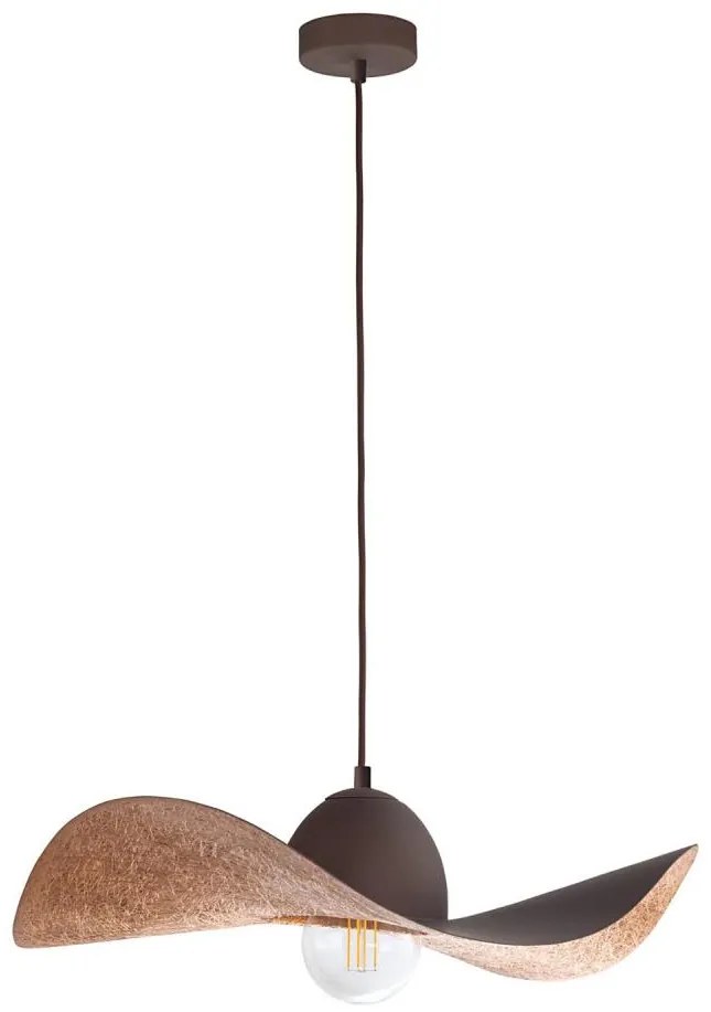 Sigma Lustr na lanku KAPELLO 1xE27/60W/230V pr. 55 cm hnědá/měděná SI0230