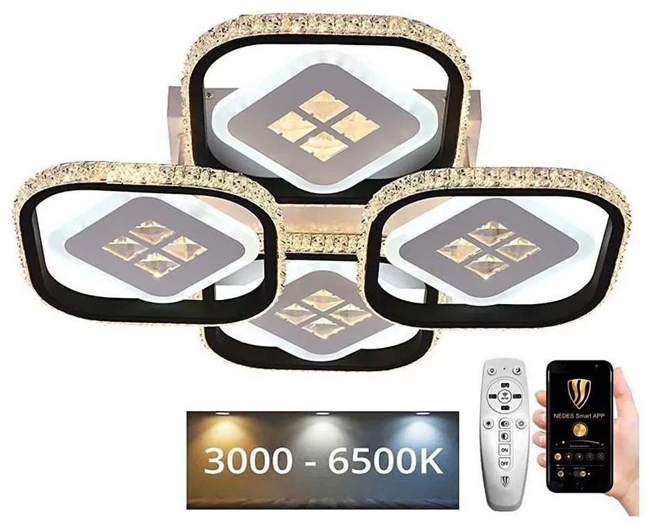 NEDES LED Stmívatelný přisazený lustr LED/130W/230V 3000-6500K + DO ND3364