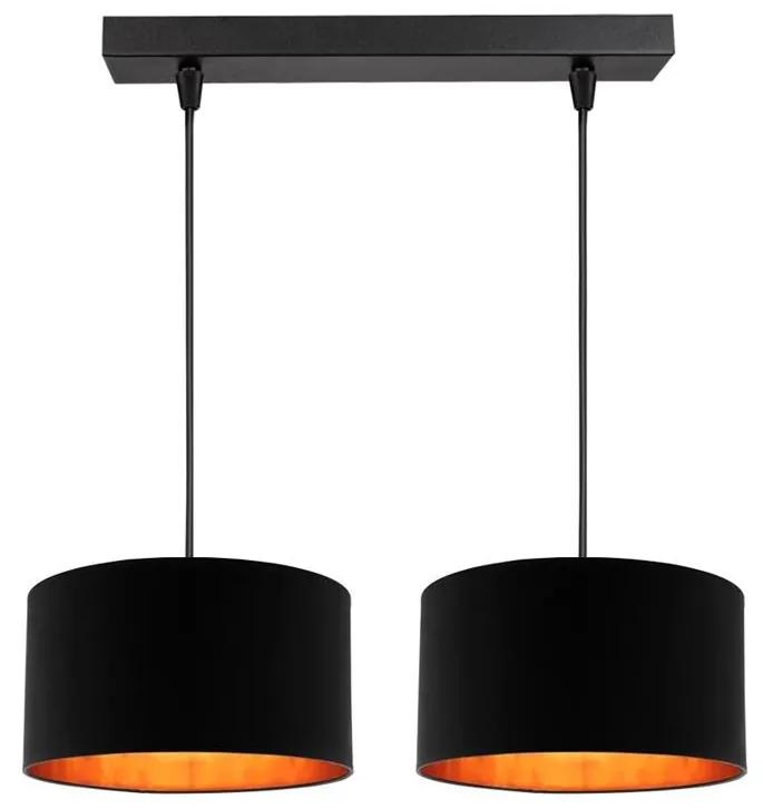 Belis Lustr na lanku SOFIA 2xE27/60W/230V černá BE0365