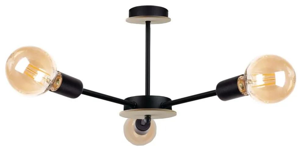 Namat Lustr na tyči SUNA WOOD 3xE27/60W/230V černá/hnědá NA0253