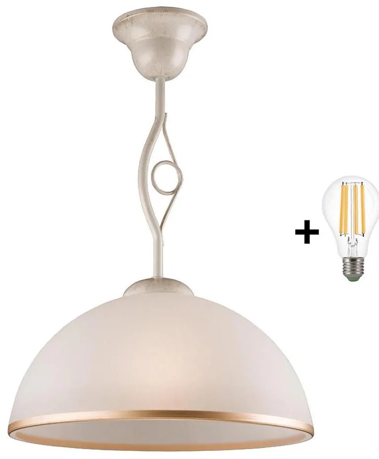 Brilagi Brilagi - LED Lustr na tyči ANTICO 1xE27/60W/230V bílá patina BG0730