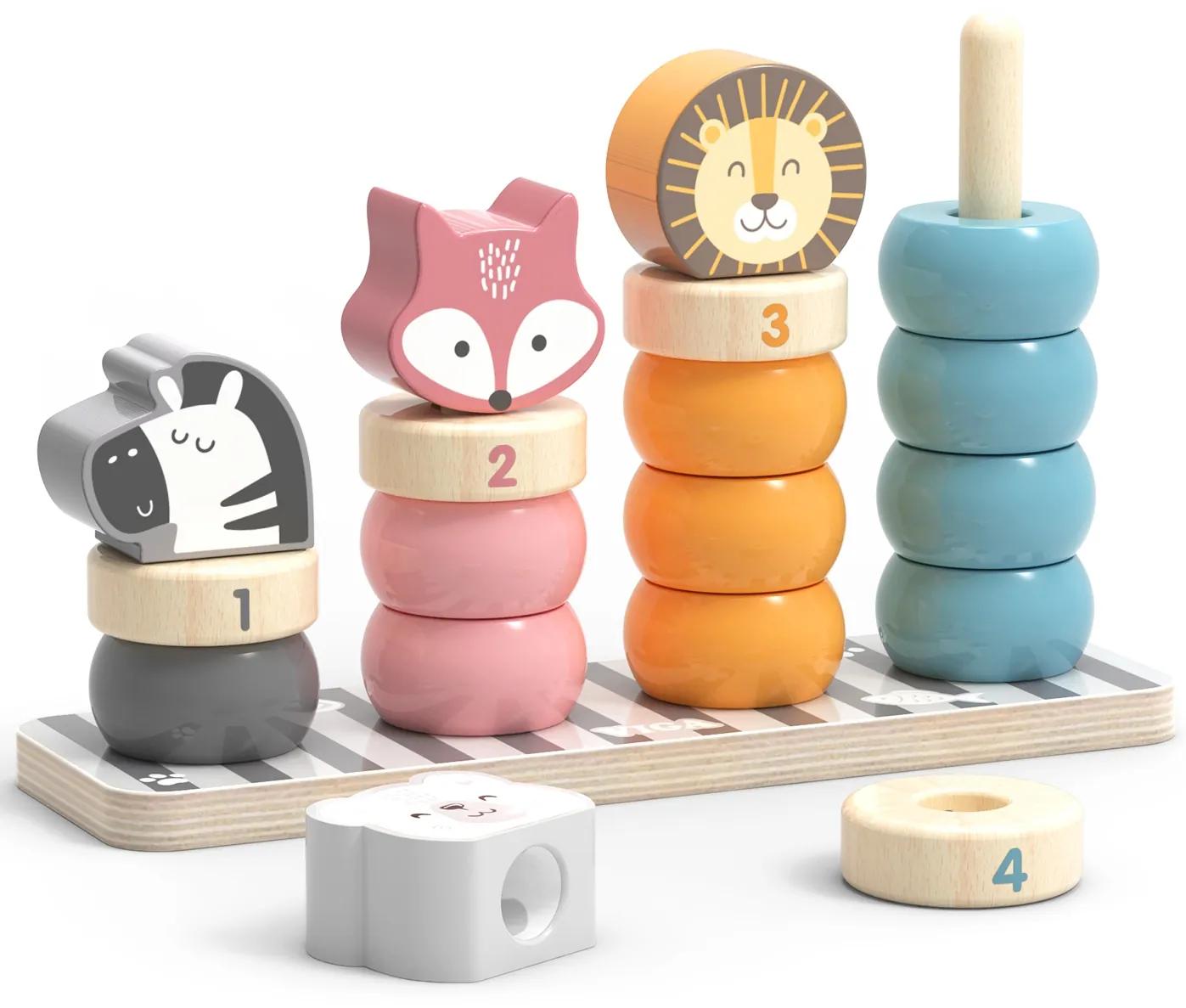 Dřevěné naučné puzzle se zvířátky VIGA PolarB