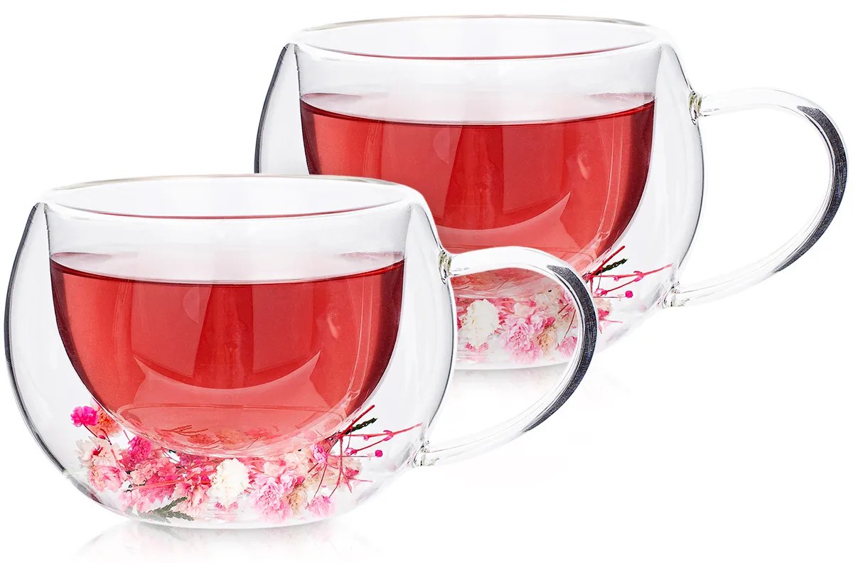 4Home Termo sklenice na cappuccino Blossom Hot&Cool, 270 ml, 2 ks