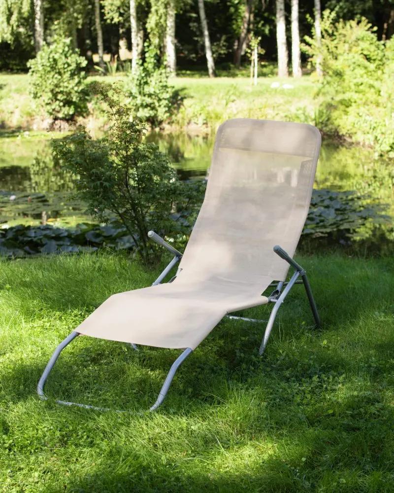 Béžové zahradní lehátko zahradní lehátka od výrobce Kave Home Béžové zahradní lehátko