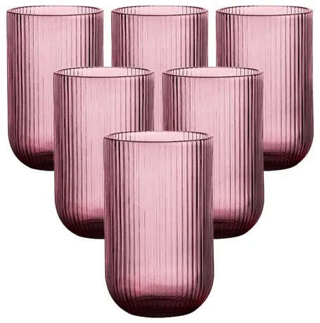 Altom Sklenice Selena Purple, 430 ml, sada 6 ks