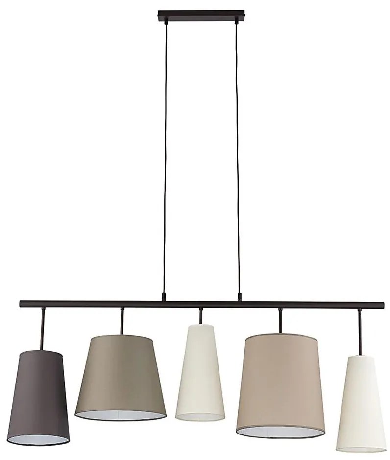 TK Lighting Lustr na lanku PEDRO 5xE27/60W/230V béžová TK1908