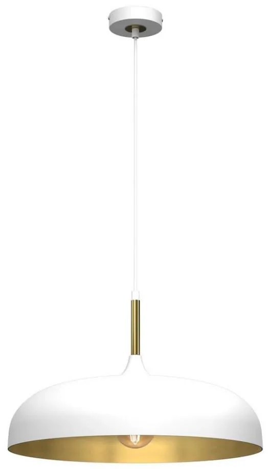 Milagro Lustr na lanku LINCOLN 1xE27/60W/230V pr. 45 cm bílá MI1796
