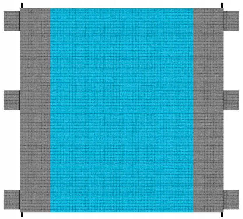 Trizand 21209 Nepromokavá plážová podložka s kolíky 208 x 208 cm modrošedá