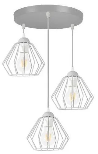 Belis Lustr na lanku CEED 3xE27/60W/230V šedá BE0194
