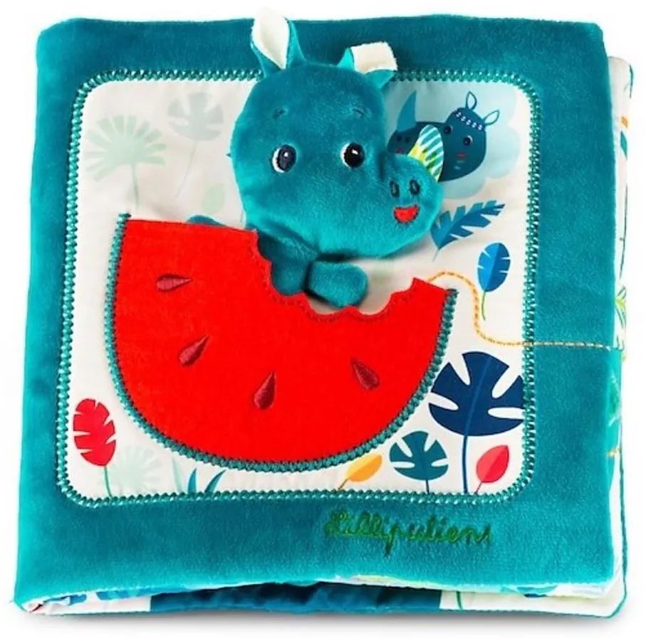 Lilliputiens textilní knížka Nosorožec Marius hledá tatínka