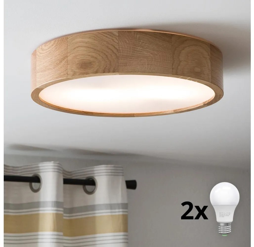 Brilagi Brilagi - LED Stropní svítidlo CARVALHO 2xE27/60W/230V dub pr. 37,5 cm BG0737 Brilagi Brilagi - LED Stropní svítidlo CARVALHO 2xE27/60W/230V dub pr. 37,5 cm BG0737