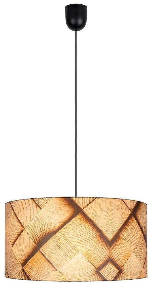 Belis Lustr na lanku AXEL 1xE27/60W/230V béžová/hnědá pr. 40 cm BE0587