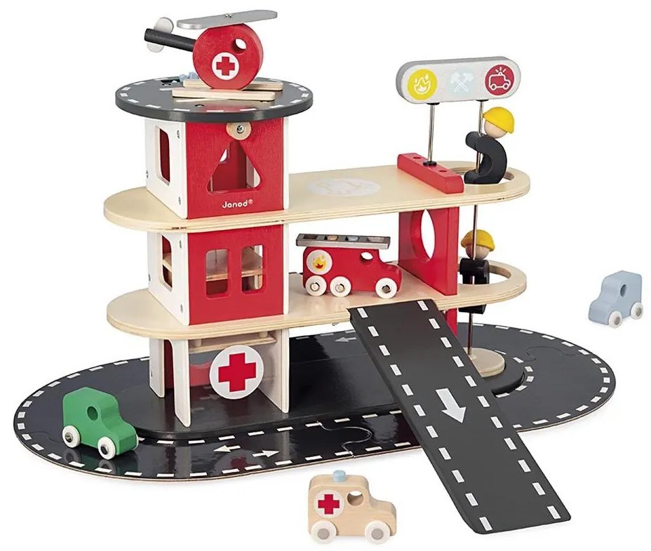 Janod Janod - Dřevěná požární stanice BOLID LS0020