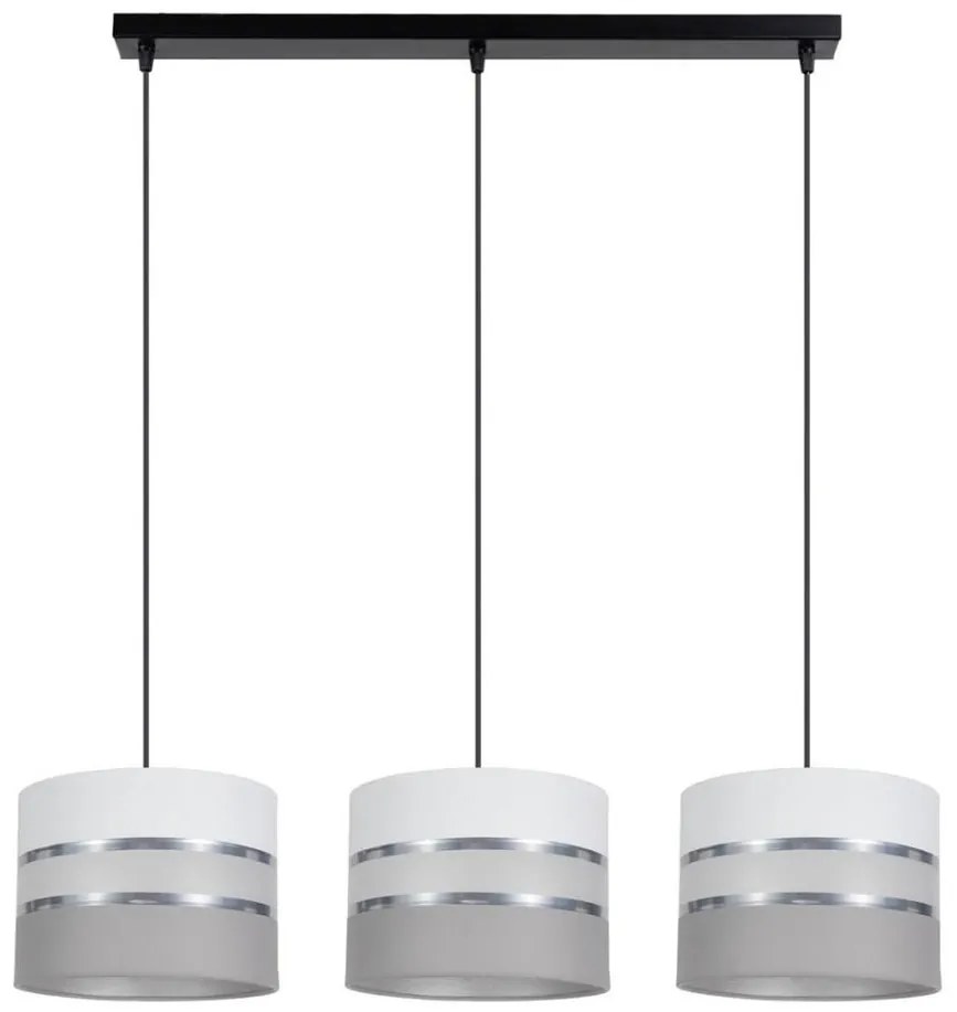 Belis Lustr na lanku CORAL 3xE27/60W/230V bílá/šedá BE0637