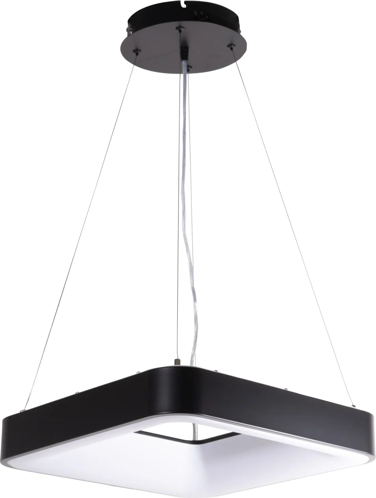 T-LED LED svítidlo ZULU 48W CCT hranaté černé závěsné CCT
