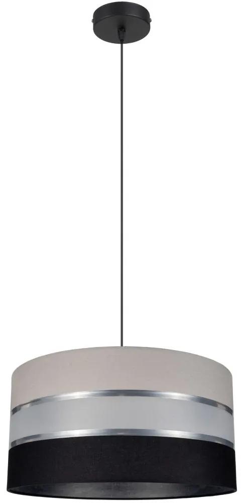 Belis Lustr na lanku CORAL 1xE27/60W/230V černošedá BE0015