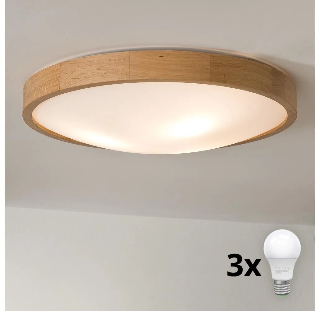 Brilagi Brilagi - LED Stropní svítidlo CARVALHO SLIM 3xE27/60W/230V dub pr. 47 cm BG0743 Brilagi Brilagi - LED Stropní svítidlo CARVALHO SLIM 3xE27/60W/230V dub pr. 47 cm BG0743