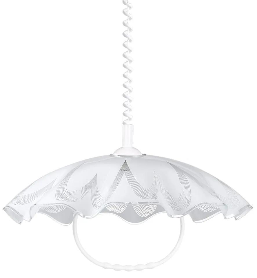 Prezent Prezent 45052 - Lustr stahovací LYRA GLASS 1xE27/60W/230V bílá 45052