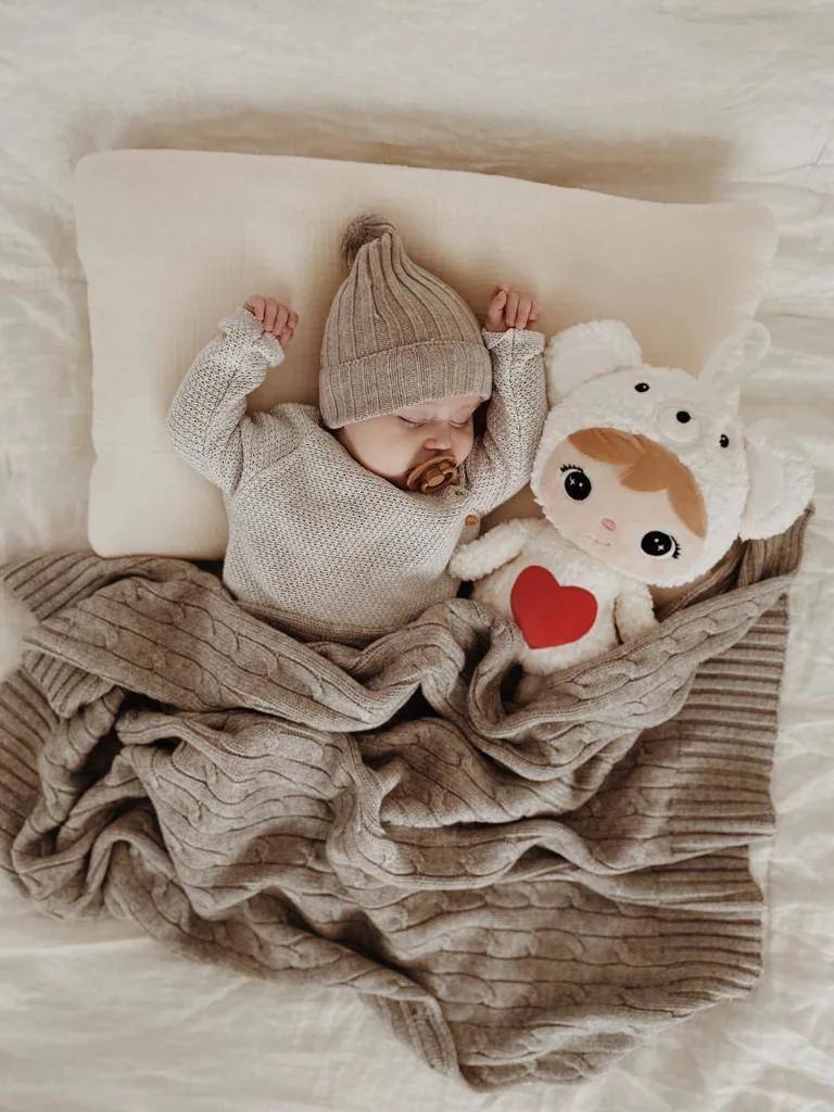 Usínáček - Mojkáček medvídek bílý 46 cm