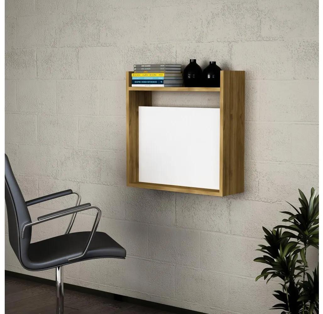 Asir Skládací pracovní stůl LAPTOP 60x60 cm hnědá/bílá AS0565