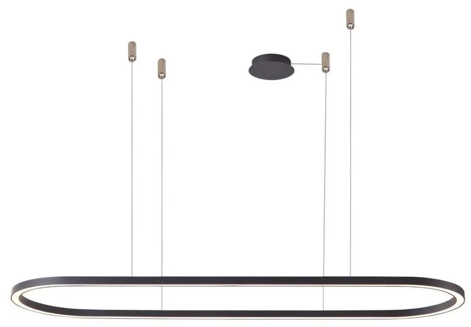 Azzardo Azzardo AZ5055 - LED Stmívatelný lustr na lanku ELENA LED/50W/230V 120 cm černá AZ5055