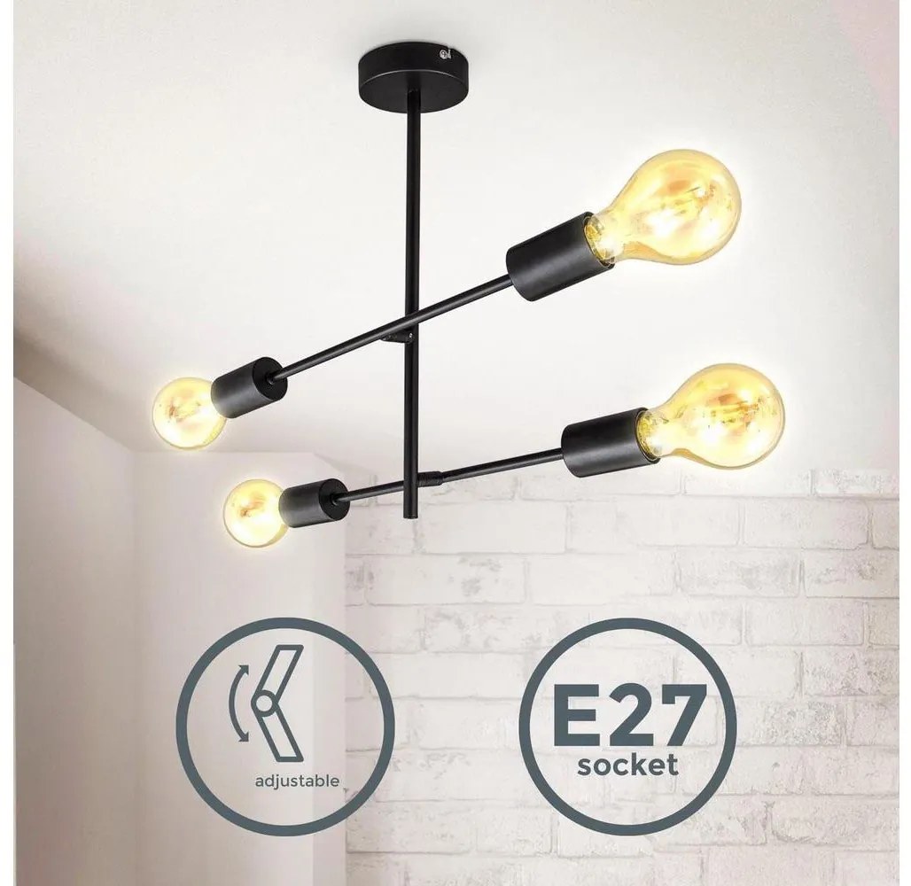 B.K. Licht B.K. Licht 1343 - Lustr na tyči 4xE27/60W/230V P4975