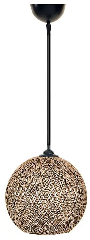 Asir Lustr na lanku JUTE 1xE27/60W/230V hnědá AS0367
