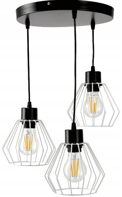 BERGE Kulaté stropní svítidlo - 3xE27 - DIAMOND WHITE BERGE Kulaté stropní svítidlo - 3xE27 - DIAMOND WHITE