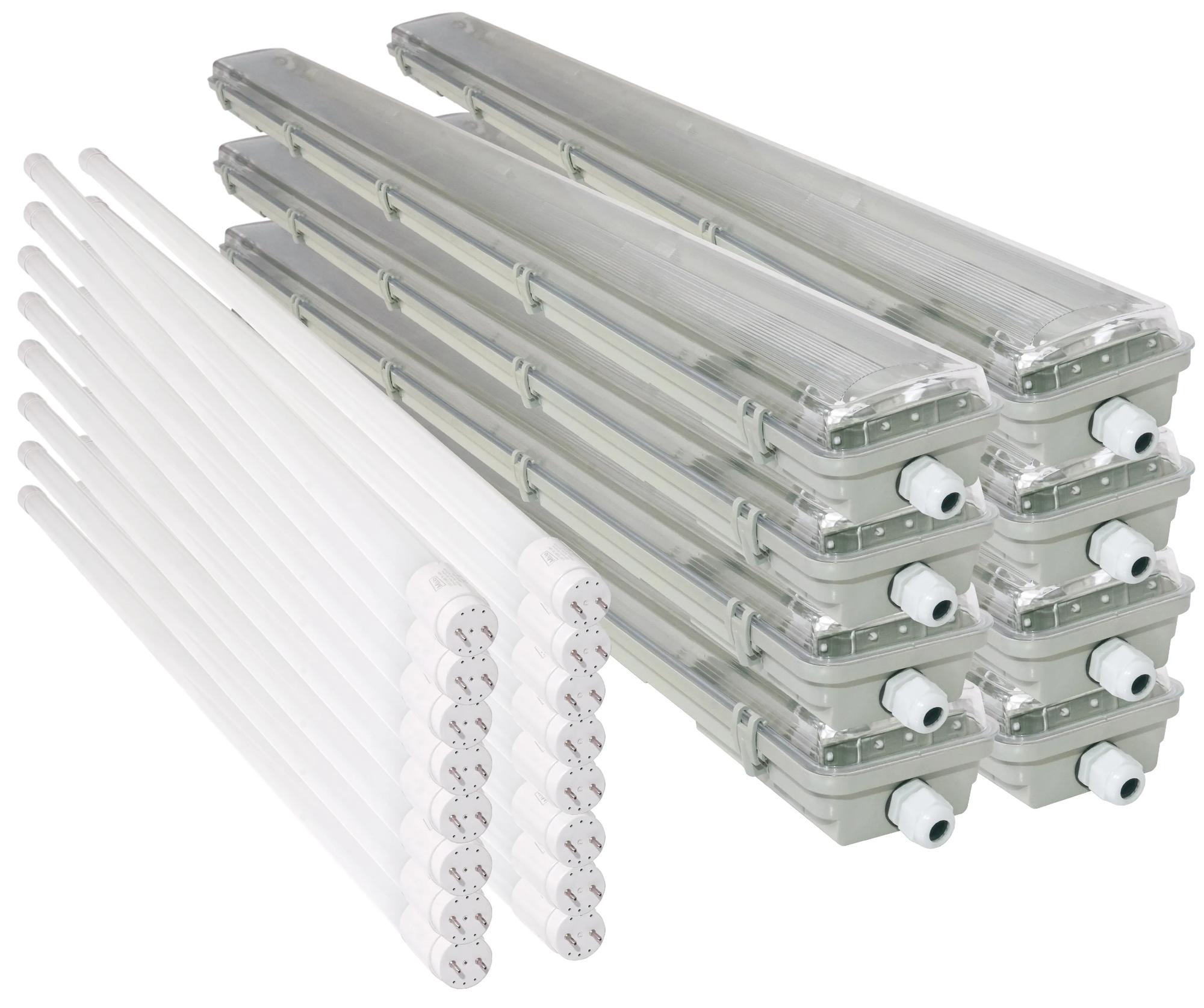 BERGE 8x Svítidlo + 16x LED trubice - T8 - 120cm - 288W - neutrální bílá - SADA - ver2 BERGE 8x Svítidlo + 16x LED trubice - T8 - 120cm - 288W - neutrální bílá - SADA - ver2