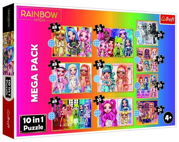 Puzzle kolekce módních panenek RAINBOW HIGH 10 v 1