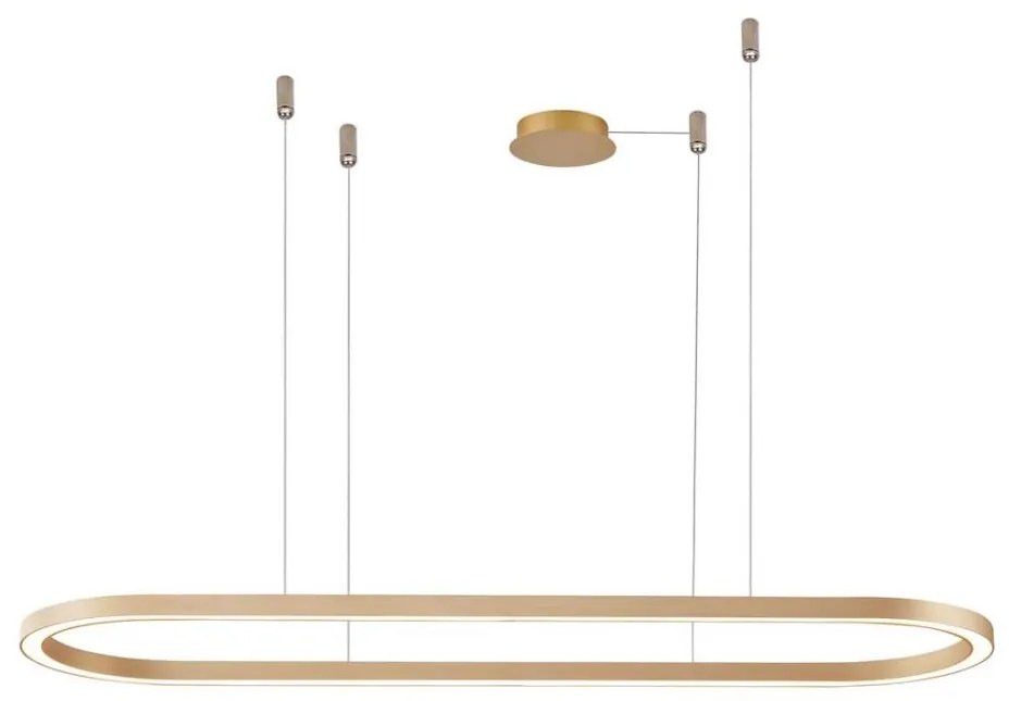Azzardo Azzardo AZ5056 - LED Stmívatelný lustr na lanku ELENA LED/50W/230V 120 cm zlatá AZ5056
