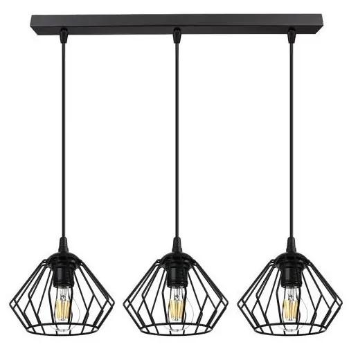 Belis Lustr na lanku CEED 3xE27/60W/230V černá BE0007