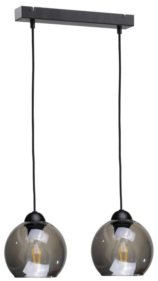 Keter Lighting Lustr na lanku UNO 2xE27/60W/230V černá NA0234