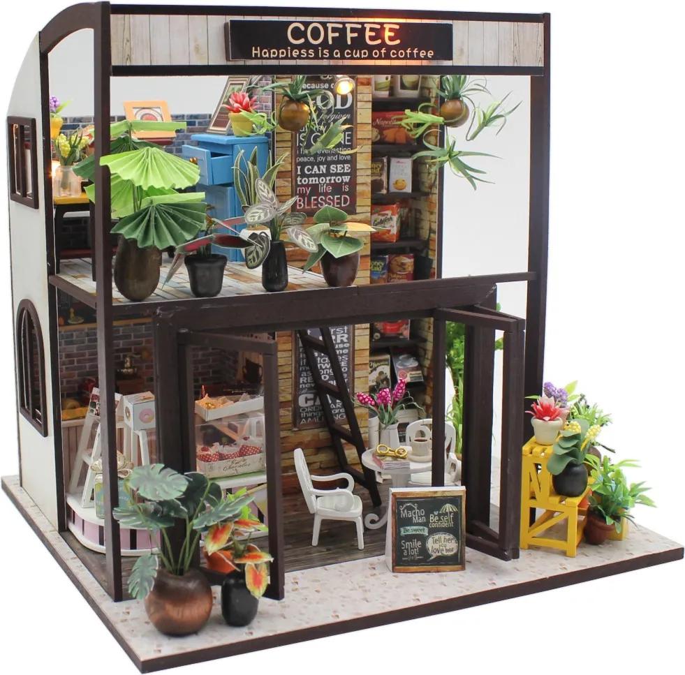 Miniatura domečku COFFEE hnědá