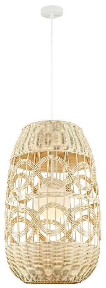Milagro Lustr na lanku ARONA 1xG9/9W/230V pr. 40 cm ratan MI2316