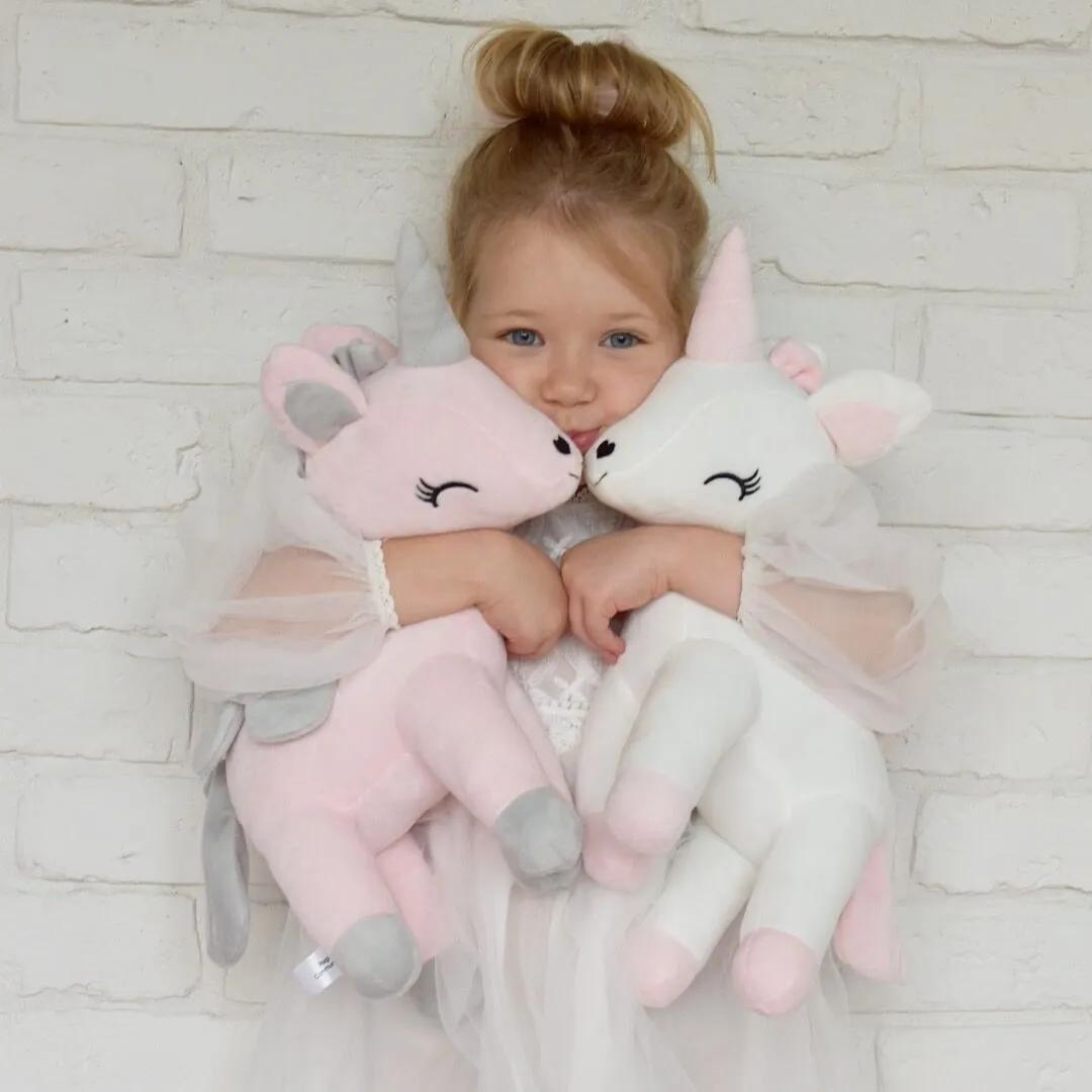 Usínáček - Plyšový jednorožec růžová L