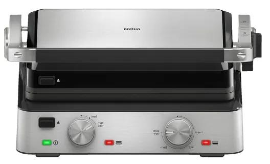 Kontaktní gril Braun MultiGrill 7 CG 7010 / 29 x 23 cm / 2000 W / 230 °C / černá/nerez