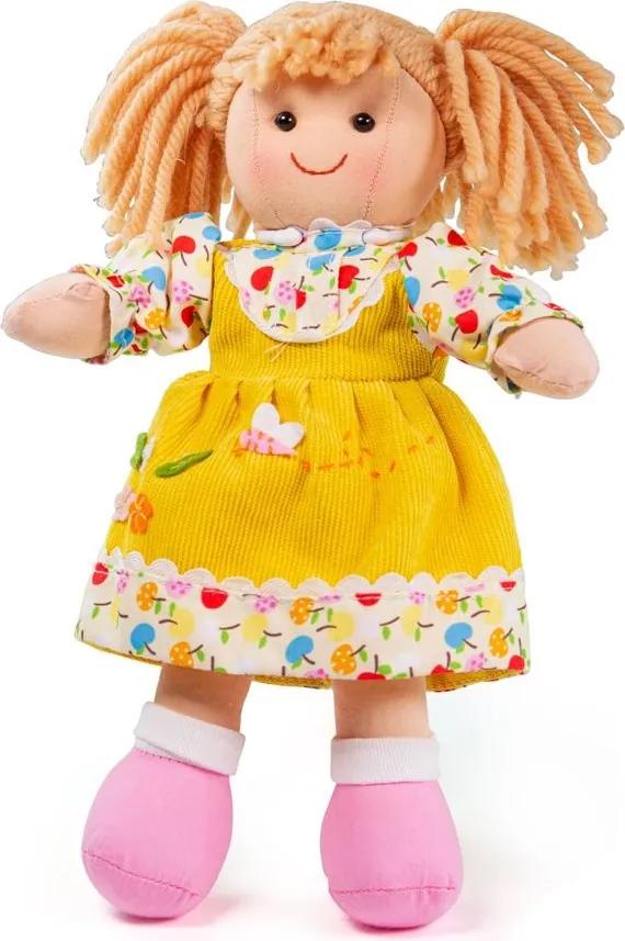 Látková panenka DAISY 28 cm žlutá