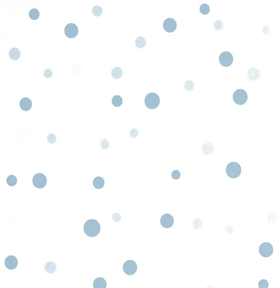 Modro-bílá vliesová tapeta s puntíky, 137-2, Sambori, ICH Wallcoverings