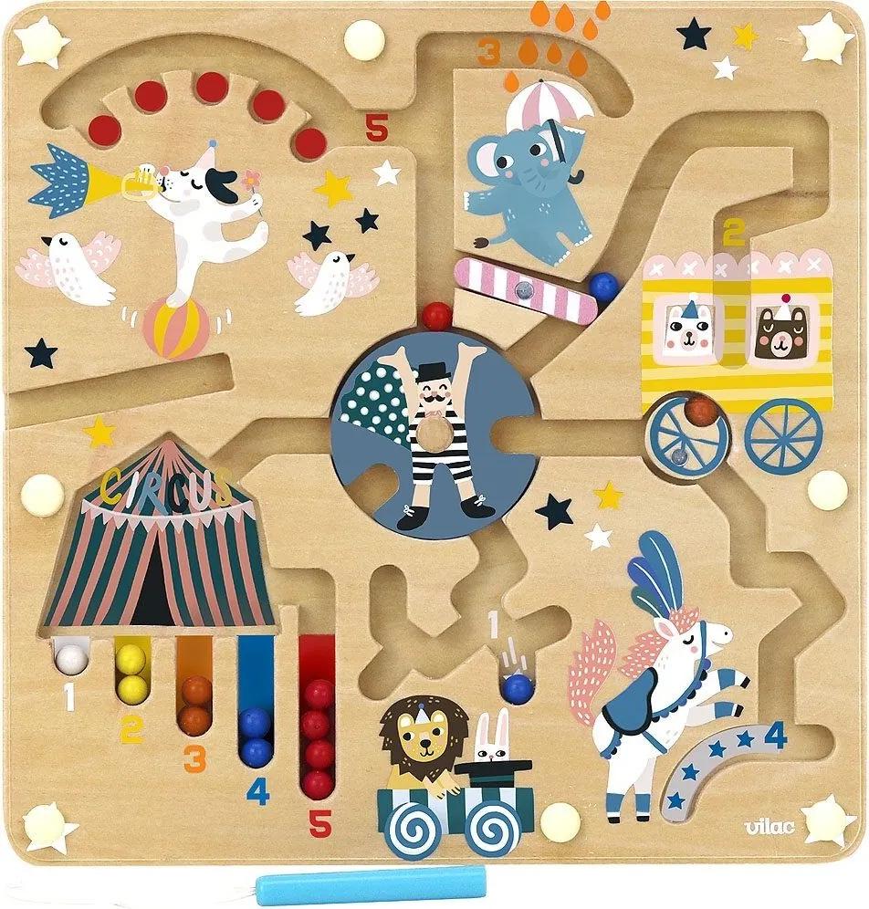 Magnetický labyrint CIRKUS vícebarevný
