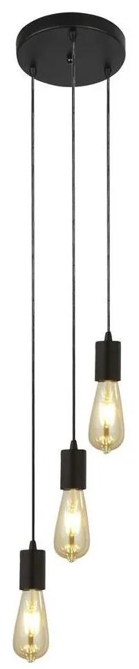 Searchlight Searchlight 9663-3BK - Lustr na lanku SQUIGGLE 3xE27/60W/230V SR0025