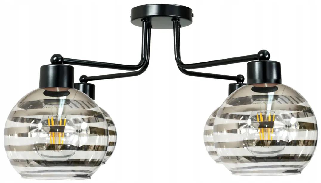 BERGE Závěsná lampa DRON 4xE27 - SKLENĚNÁ KOULE BERGE Závěsná lampa DRON 4xE27 - SKLENĚNÁ KOULE