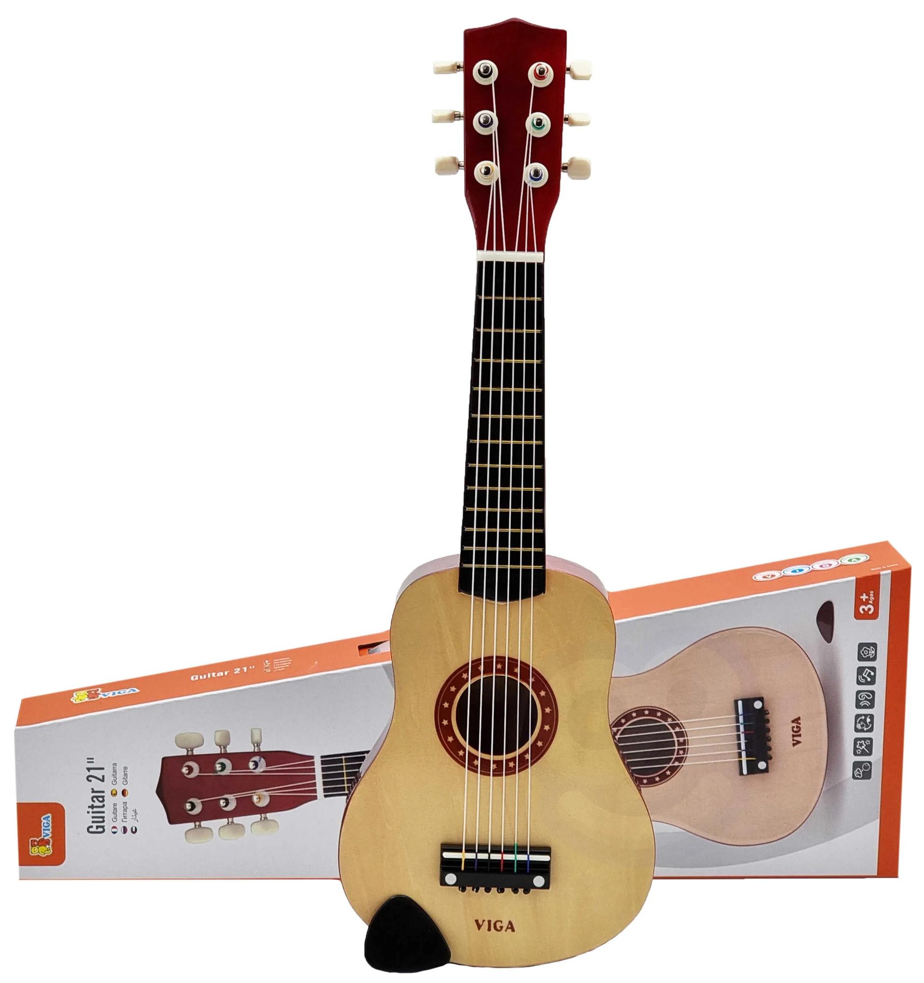 Dřevěná kytara pro děti Viga, přírodní