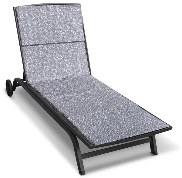 Bellatex Polstr na plážové lehátko 55x195 cm, potah na zip, šedá kytička zahradní lehátka od výrobce Houe Bellatex Polstr na plážové lehátko 55x195 cm, potah na zip, šedá kytička