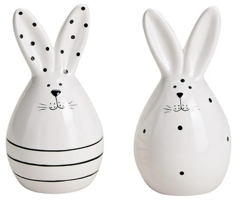 Bílo-černý velikonoční králík RABBIT WHITE - různé varianty