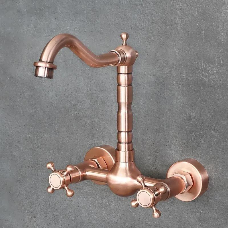 Nástěnná kuchyňská baterie Copper 1, starorůžová